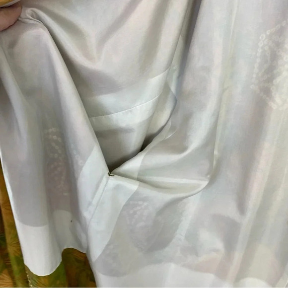 KIMONO jacket Haori VINTAGE TRADITIONAL JAPANESE Silk Green Yellow Batik Tie OS - Picture 9 of 16